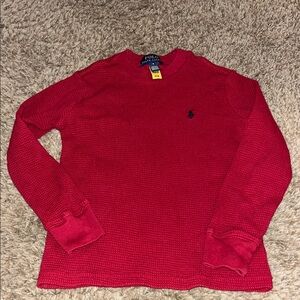 Ralph Lauren Waffle-Knit Cotton Long-Sleeve Tee Boys 5